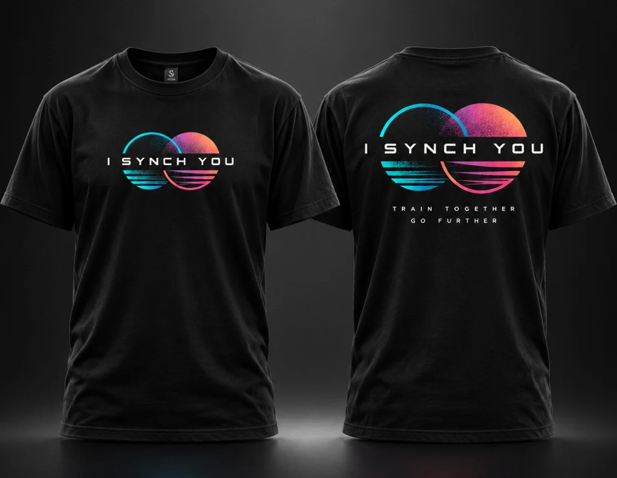 Camiseta I SYNCH YOU BLACK: vista delantera y trasera