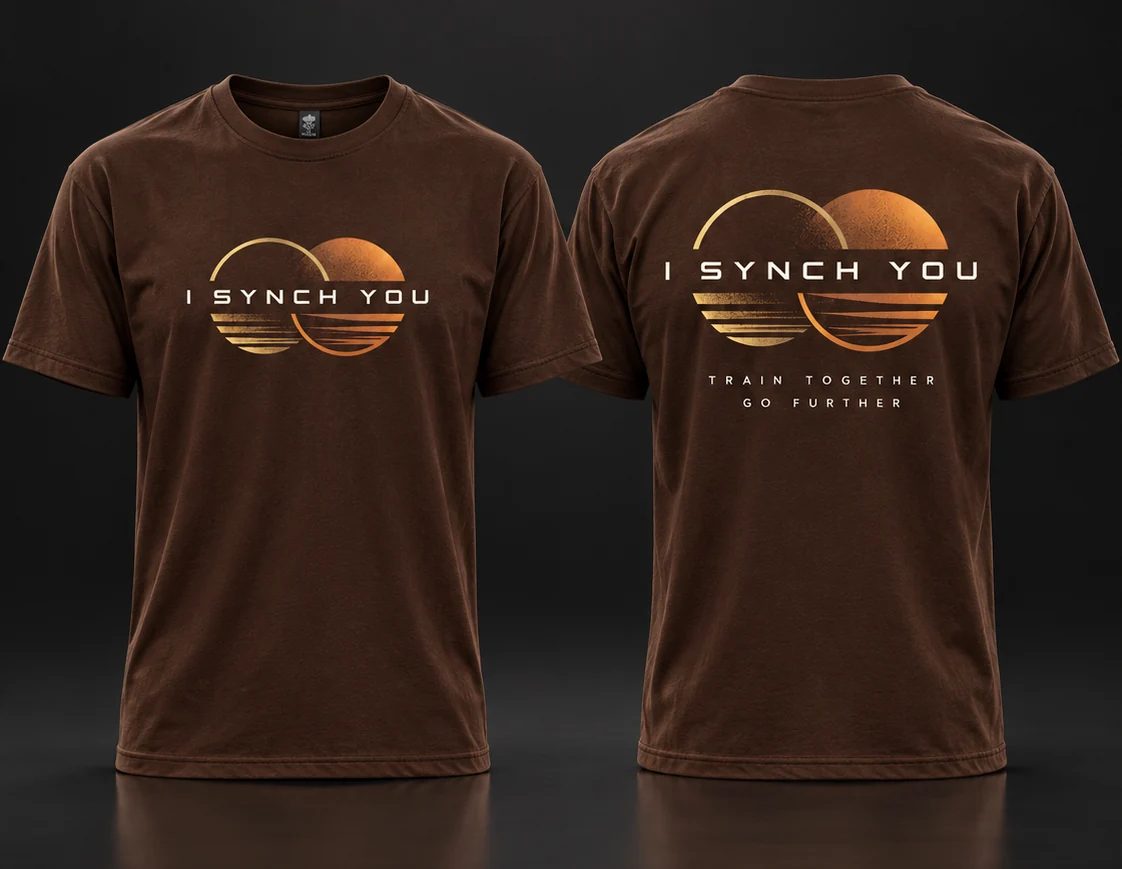 Camiseta I SYNCH YOU BROWN: vista delantera y trasera