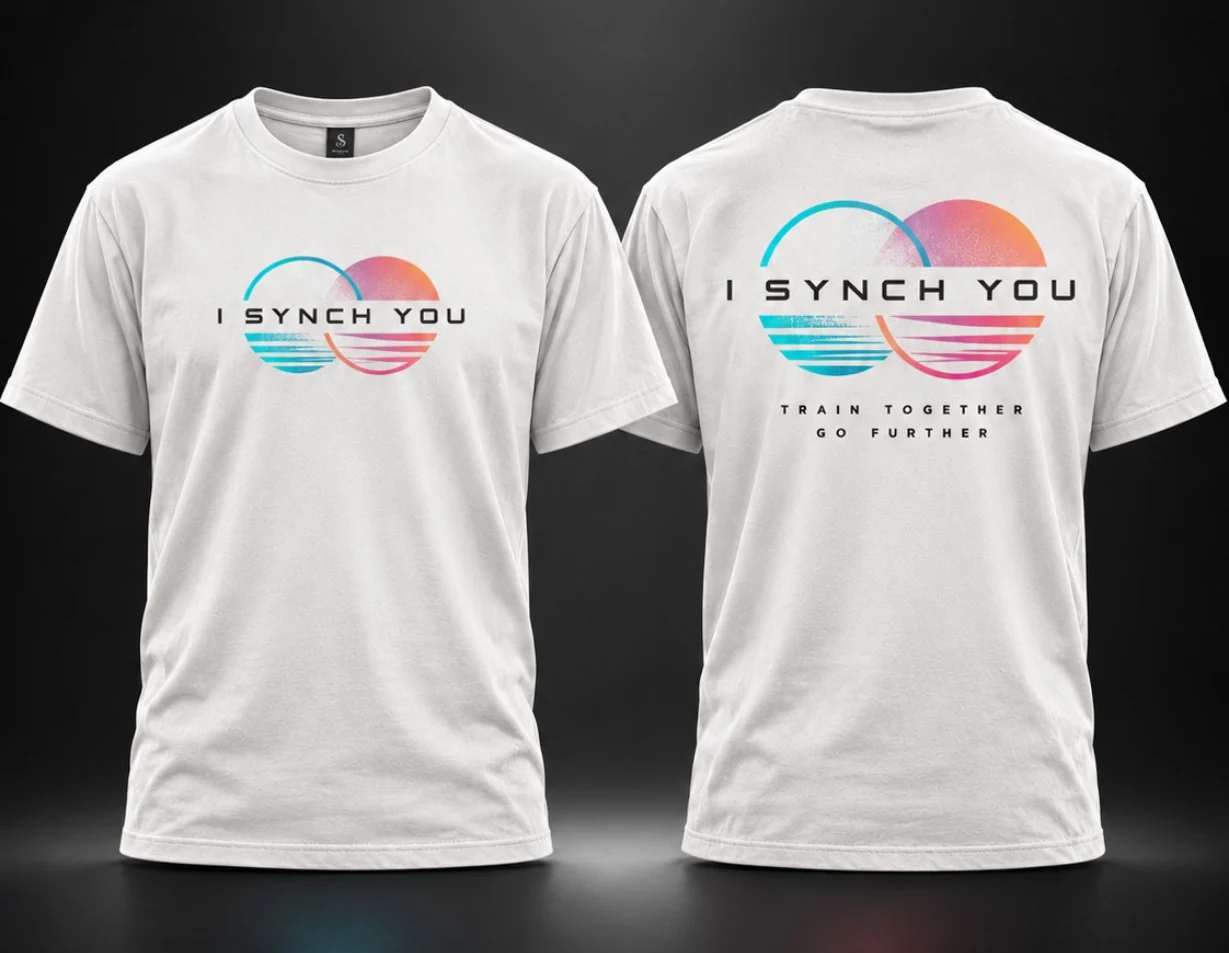 Camiseta I SYNCH YOU WHITE: vista delantera y trasera